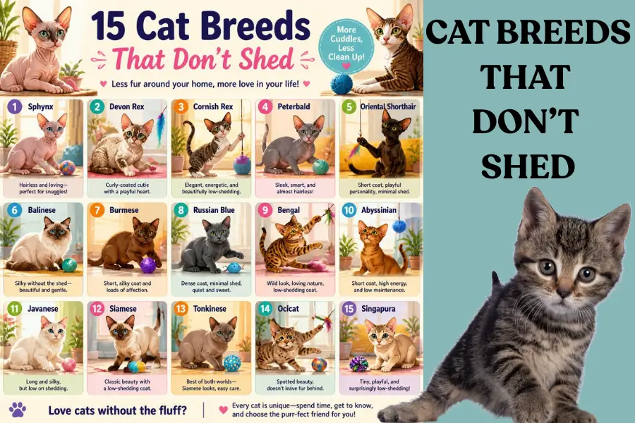 Cat Breeds That Don’t Shed