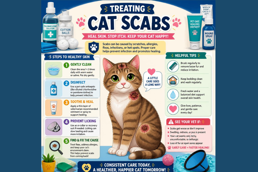 How to Treat Scabs on Cats