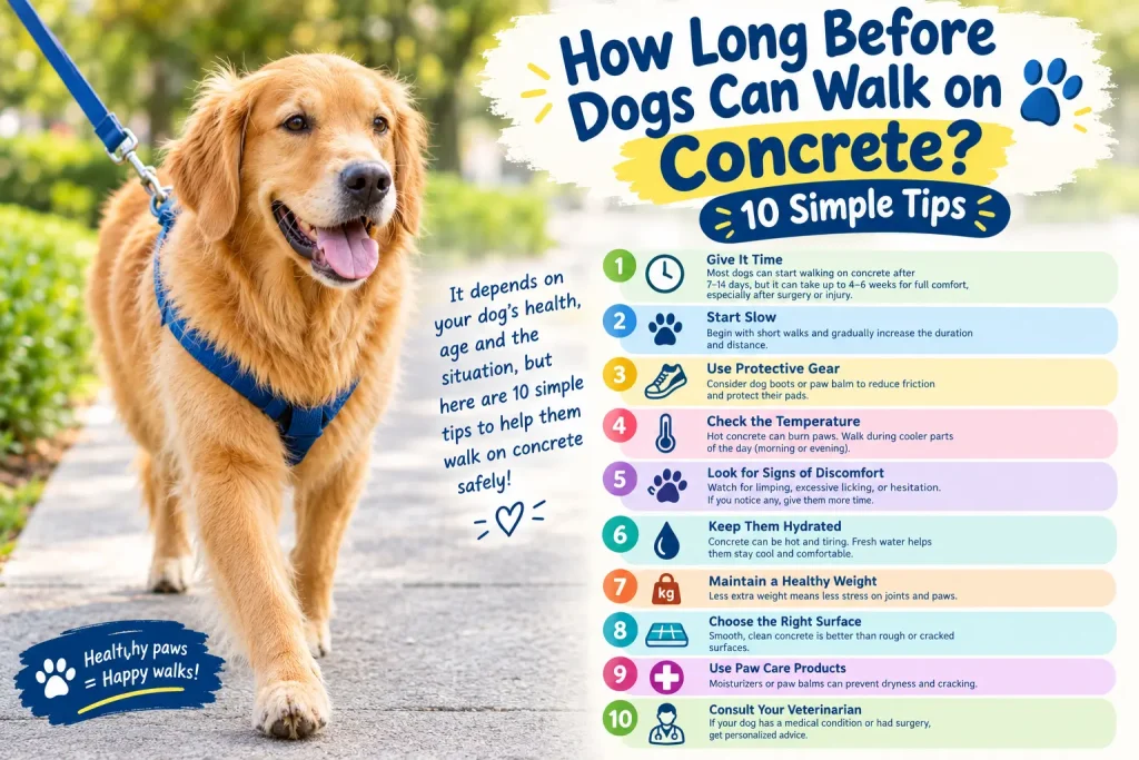 How Long Before Dogs Can Walk on Concrete