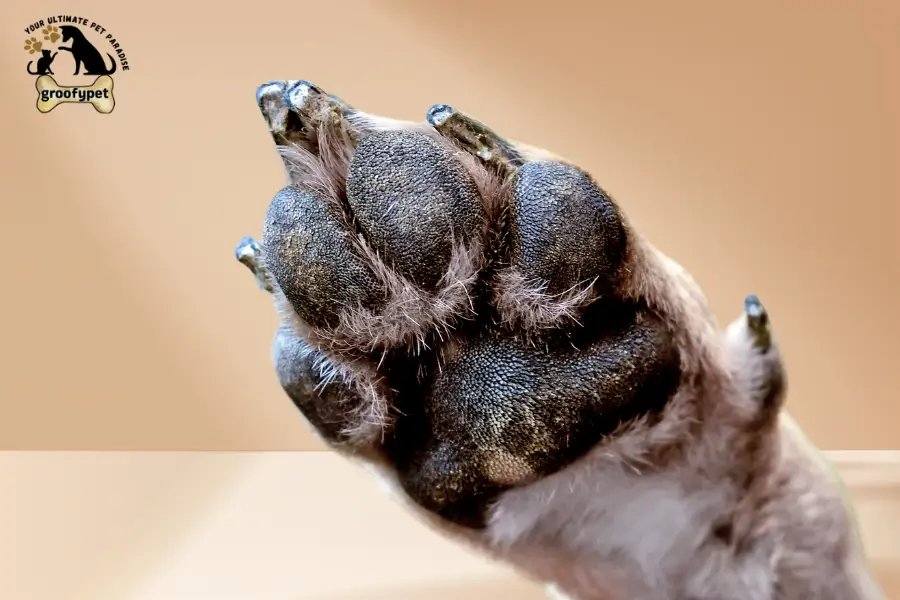 black spot on dog paw pad