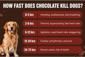 how fast does chocolate kill dogs