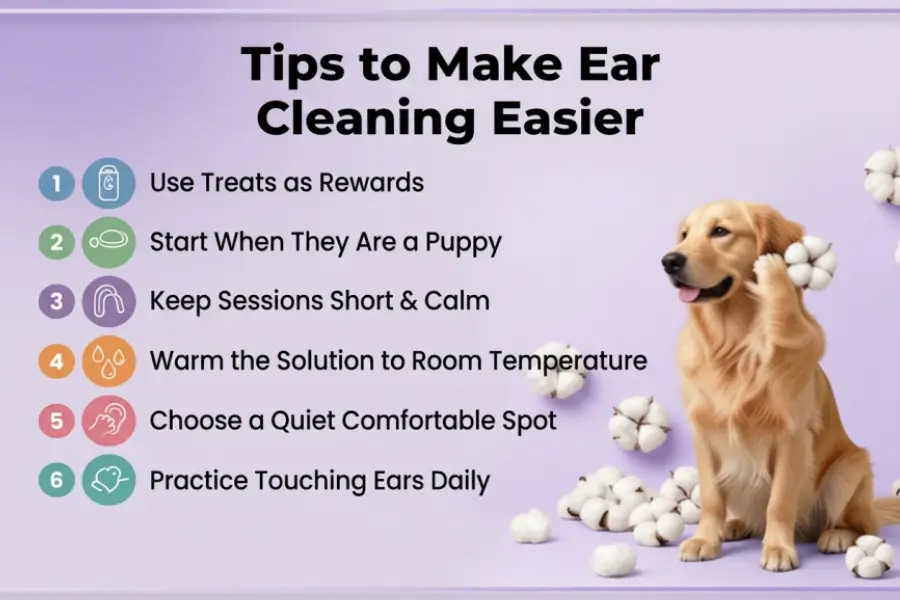 how to clean dog ears with cotton balls