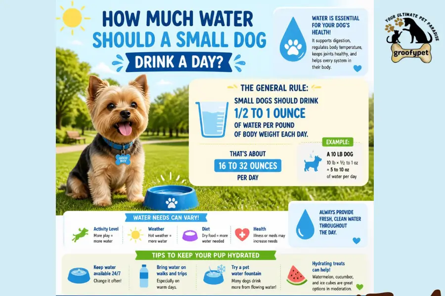 How Much Water Should a Small Dog Drink a Day