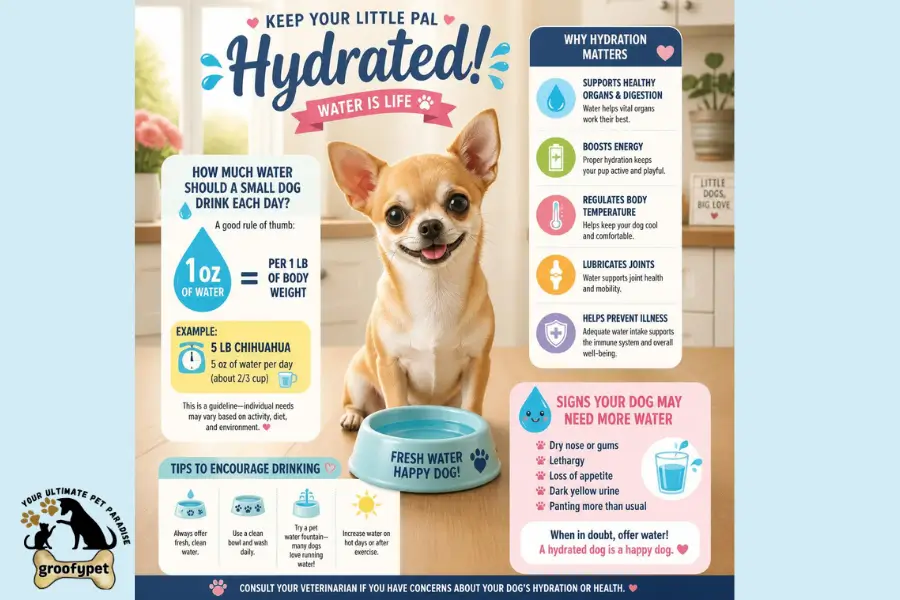 How Much Water Should a Small Dog Drink a Day