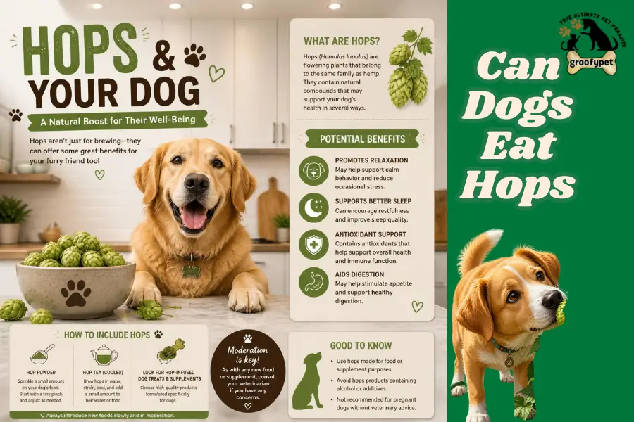 can dogs eat hops