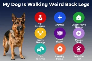 my dog is walking weird back legs