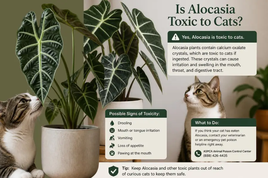 Is Alocasia Toxic to Cats