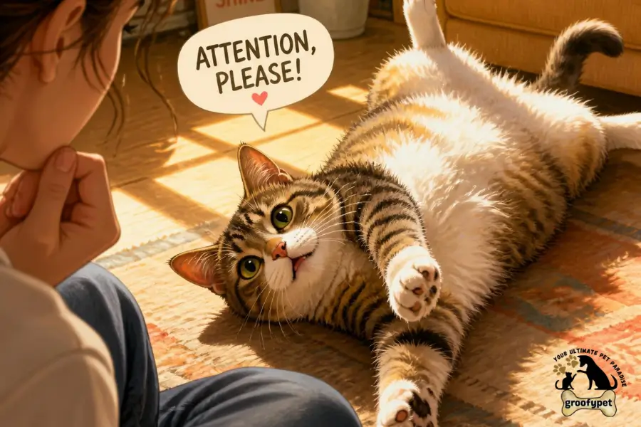 Why Do Cats Flop Down in Front of You