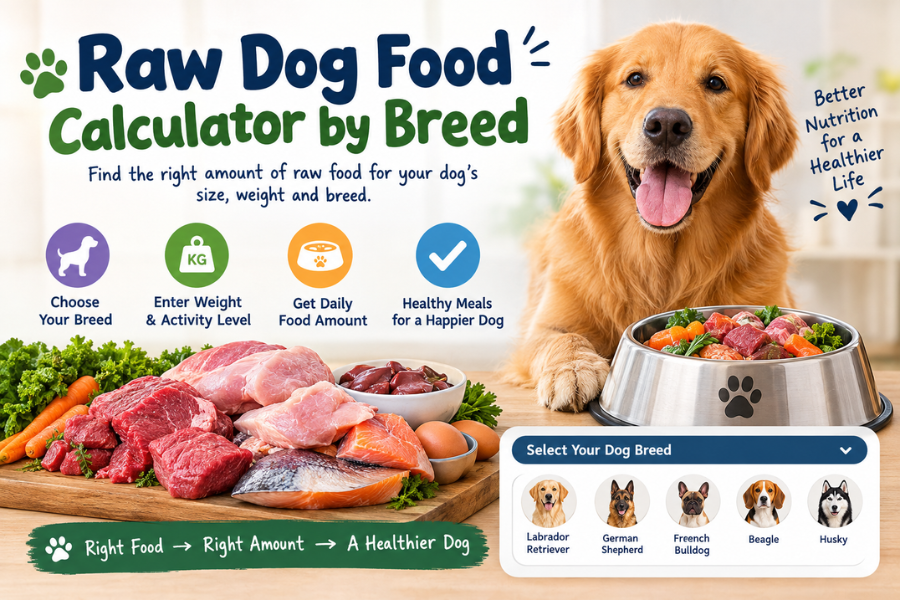 raw dog food calculator by breed