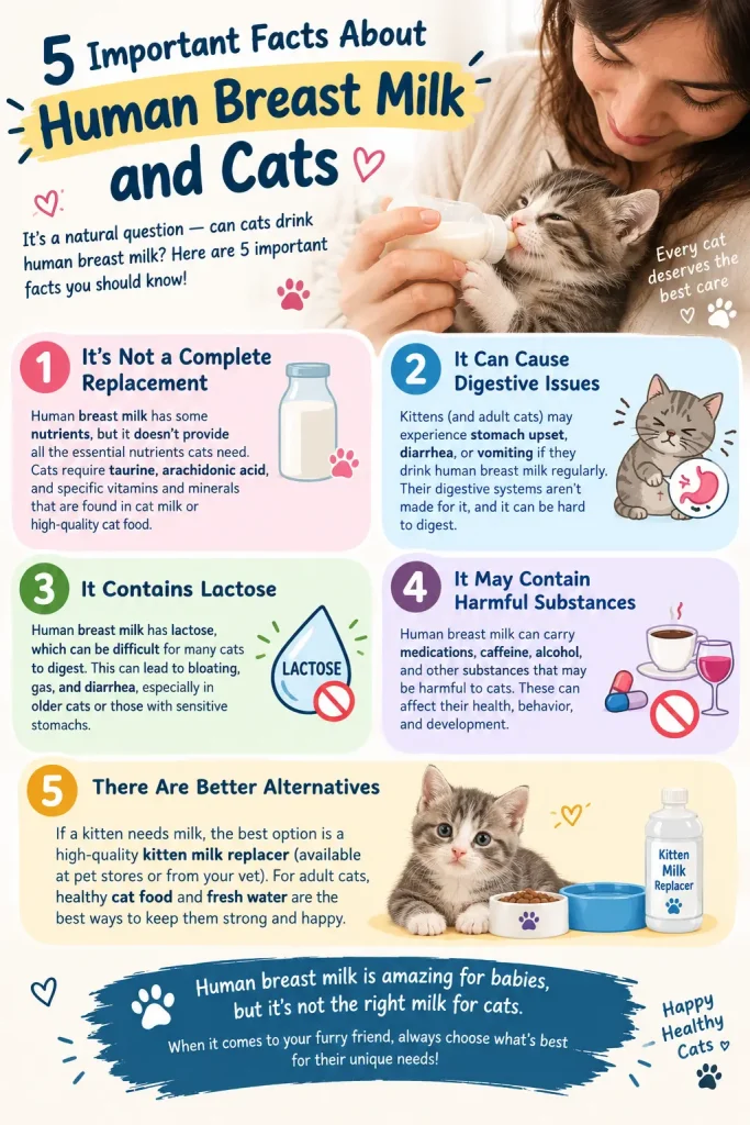 Can Cats Drink Human Breast Milk