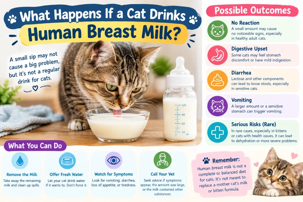 Can Cats Drink Human Breast Milk
